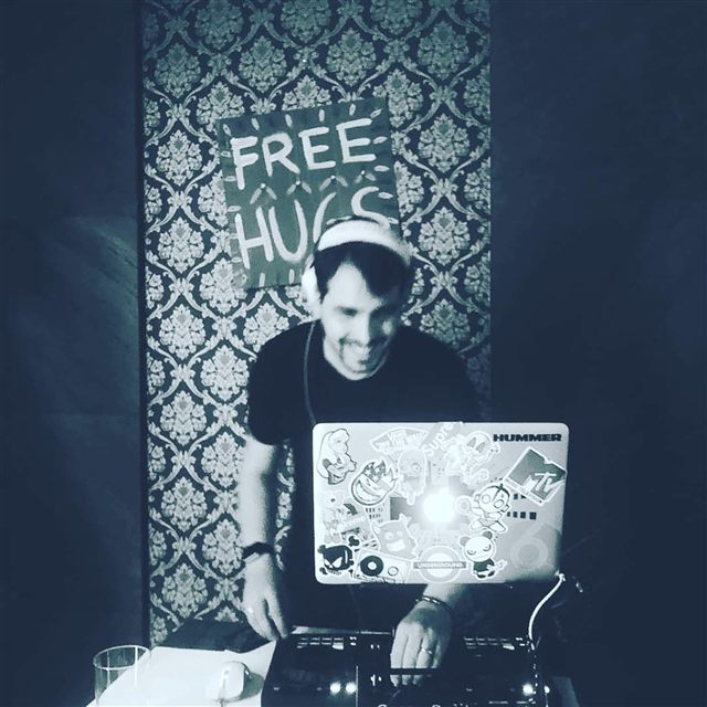 Matteo Vanetti, lounge DJ and founder of COTN Radio, playing a private party in Ascona